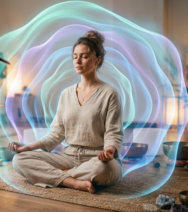 City sounds and sound bath escape Ripples in pond